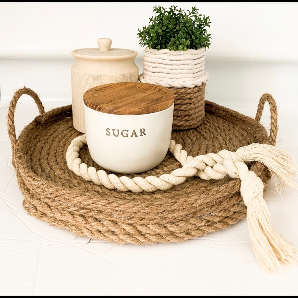 Decorative 12 1/2”in Farmhouse Tray with Handles!